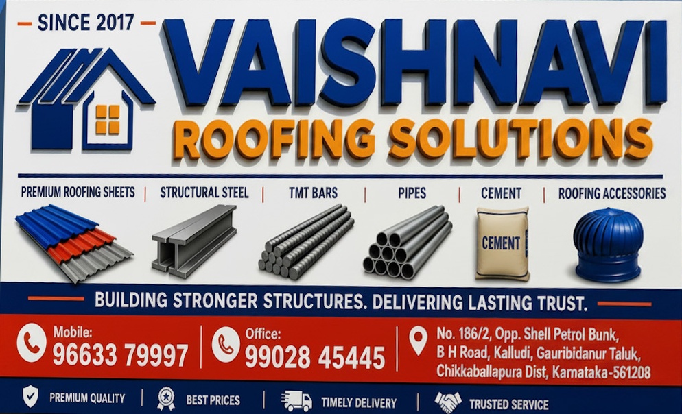 Vaishnavi Roofing Solutions Banner
